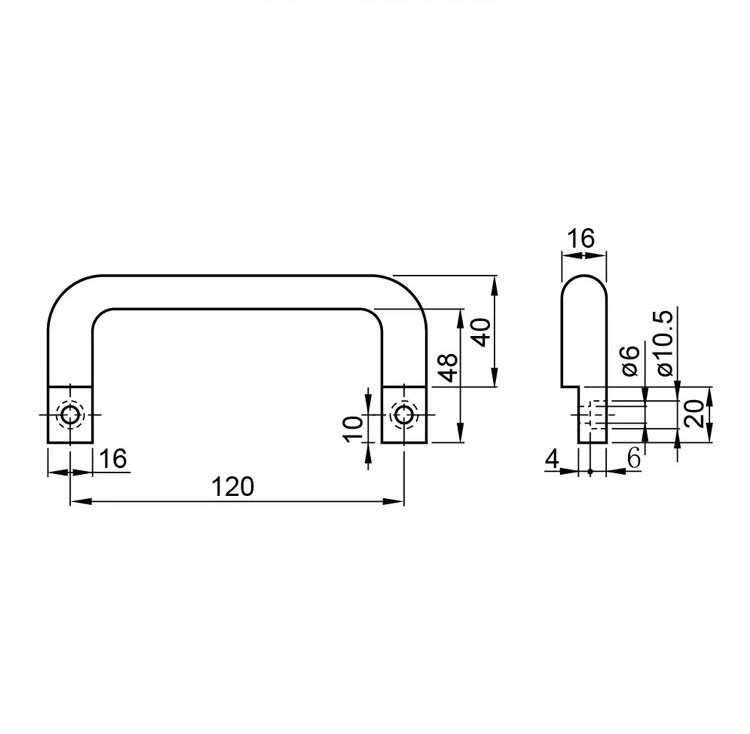 A-020 Stainless Steel Solid Pull Handle - Handle series - 1