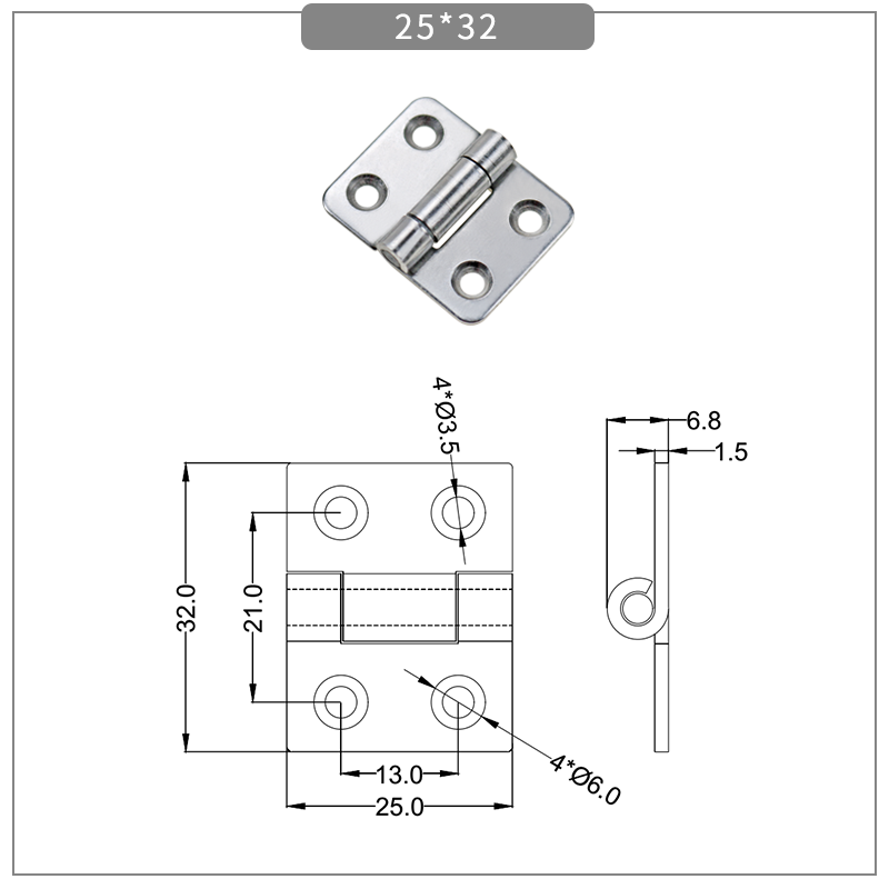 304 stainless steel small hinge - torque hinge - 1