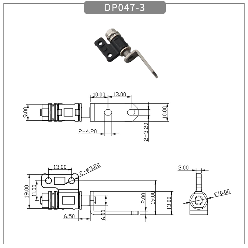 Zinc alloy 360-degree rotation damping hinge - torque hinge - 3